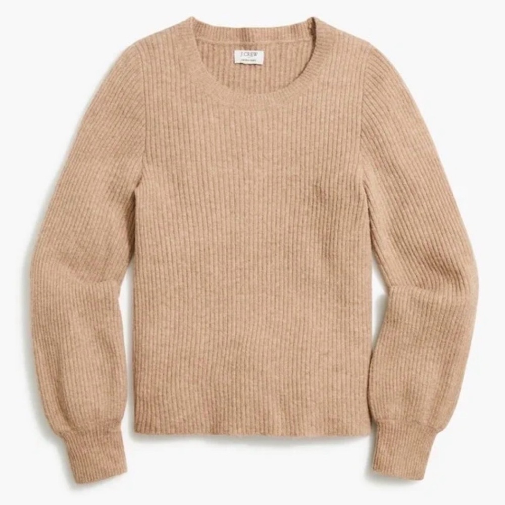 J. Crew Women's Camel Crew Neck Sweater